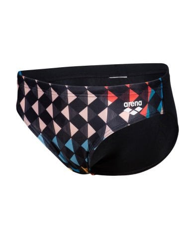 BOY'S ARENA CARNIVAL SWIM BRIEFS ERKEK ÇOCUK MAYOSU / BLACK-MULTI