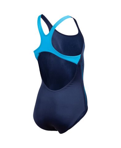 GIRLS SWIMSUIT SWIM PRO BACK GRAPHIC/NAVY-TURQUOISE KIZ ÇOCUK MAYOSU