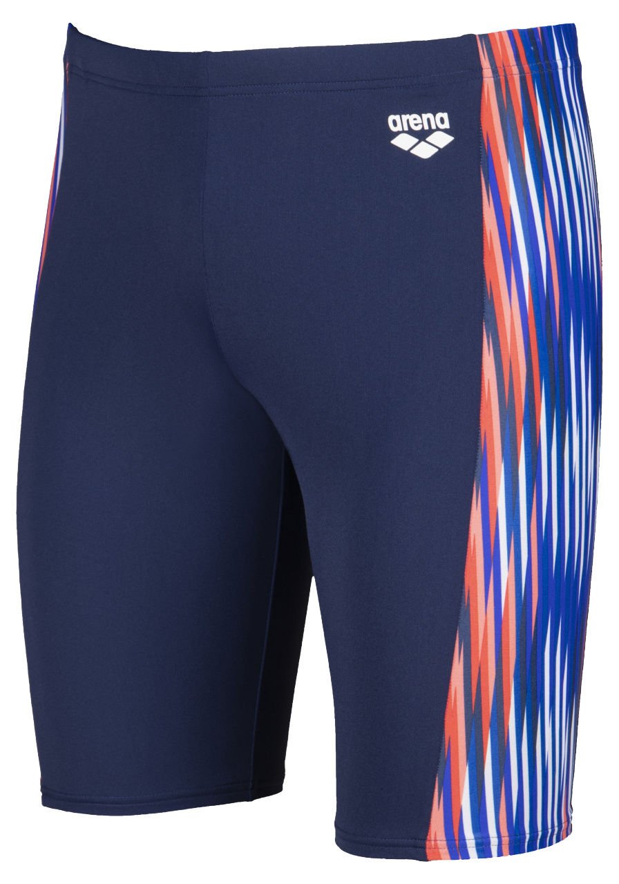 M SPEED STRIPES JAMMER ERKEK YÜZÜCÜ MAYOSU/NAVY-MULTI RED