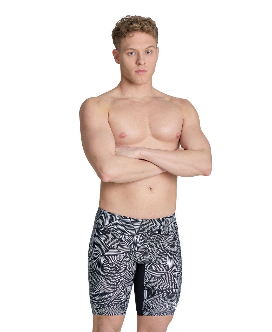 MEN'S ARENA OVERVIEW SWIM JAMMER/ BLACK-WHITE MULTI