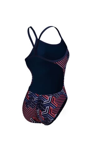 WOMEN'S ARENA KIKKO PRO SWIMSUIT CHALLENGE BACK / NAVY-TEAM REDWHITEBLUE