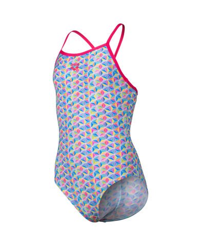 GIRL'S ARENA STARFISH SWIMSUIT LIGHT DROP BACK /ROSE-WHITE-MULTI