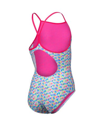 GIRL'S ARENA STARFISH SWIMSUIT LIGHT DROP BACK /ROSE-WHITE-MULTI