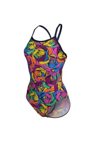 WOMEN'S ARENA ROSE PARADE SWIMSUIT LIGHT / FREAK ROSE MULTI-NAVY