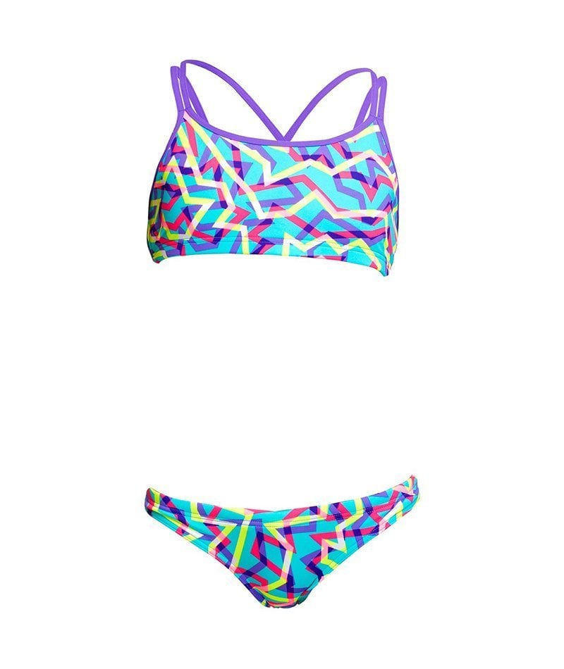 G FUNKITA MINT STRIPS ÇOCUK BİKİNİ TAKIMI