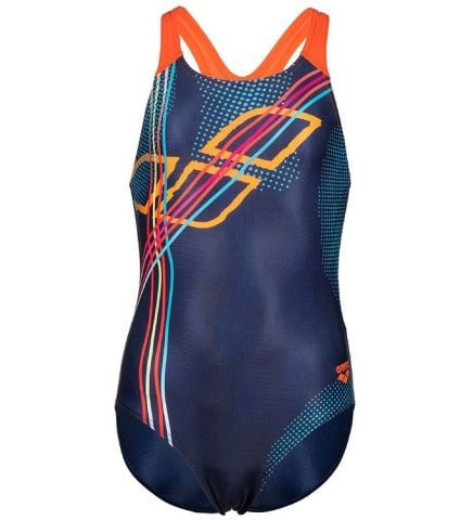 G SWIMSUIT SWIM PRO BACK REPLACEMENT KIZ ÇOCUK YÜZÜCÜ MAYOSU/NAVY-MANGO