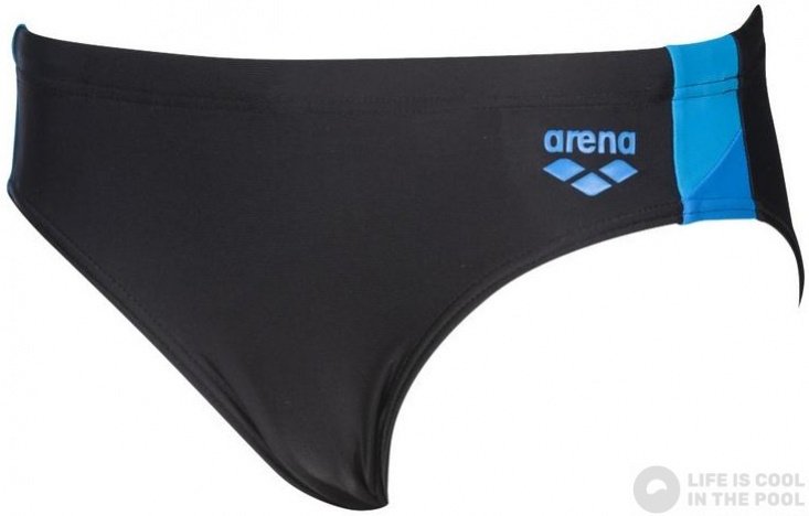 B REN JR BRIEF ERKEK ÇOCUK YÜZÜCÜ MAYOSU/ BLACK-PIX BLUE-TURQUOISE