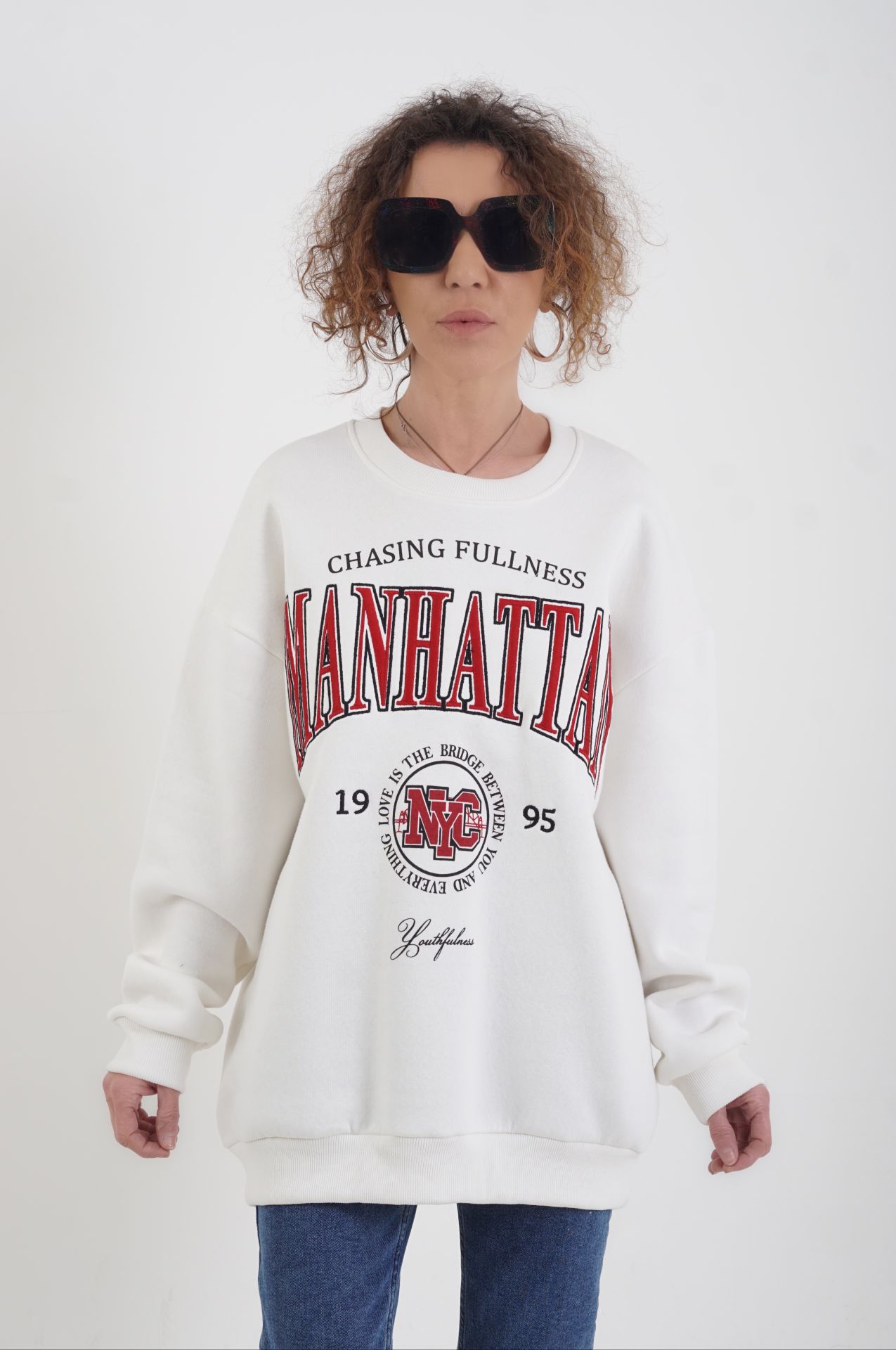 Manhattan Nakışlı Sweat