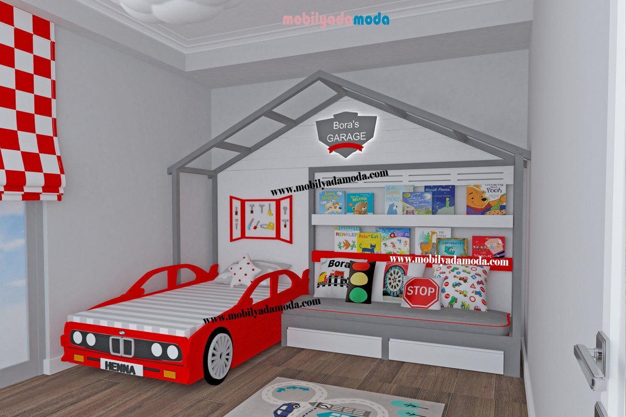 Garaj& Araba Konseptli Çocuk Odası, Bora'nın Odası