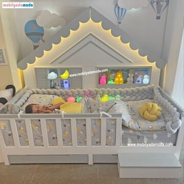 Montessori Yatağı- Arkası Çatılı Karyola