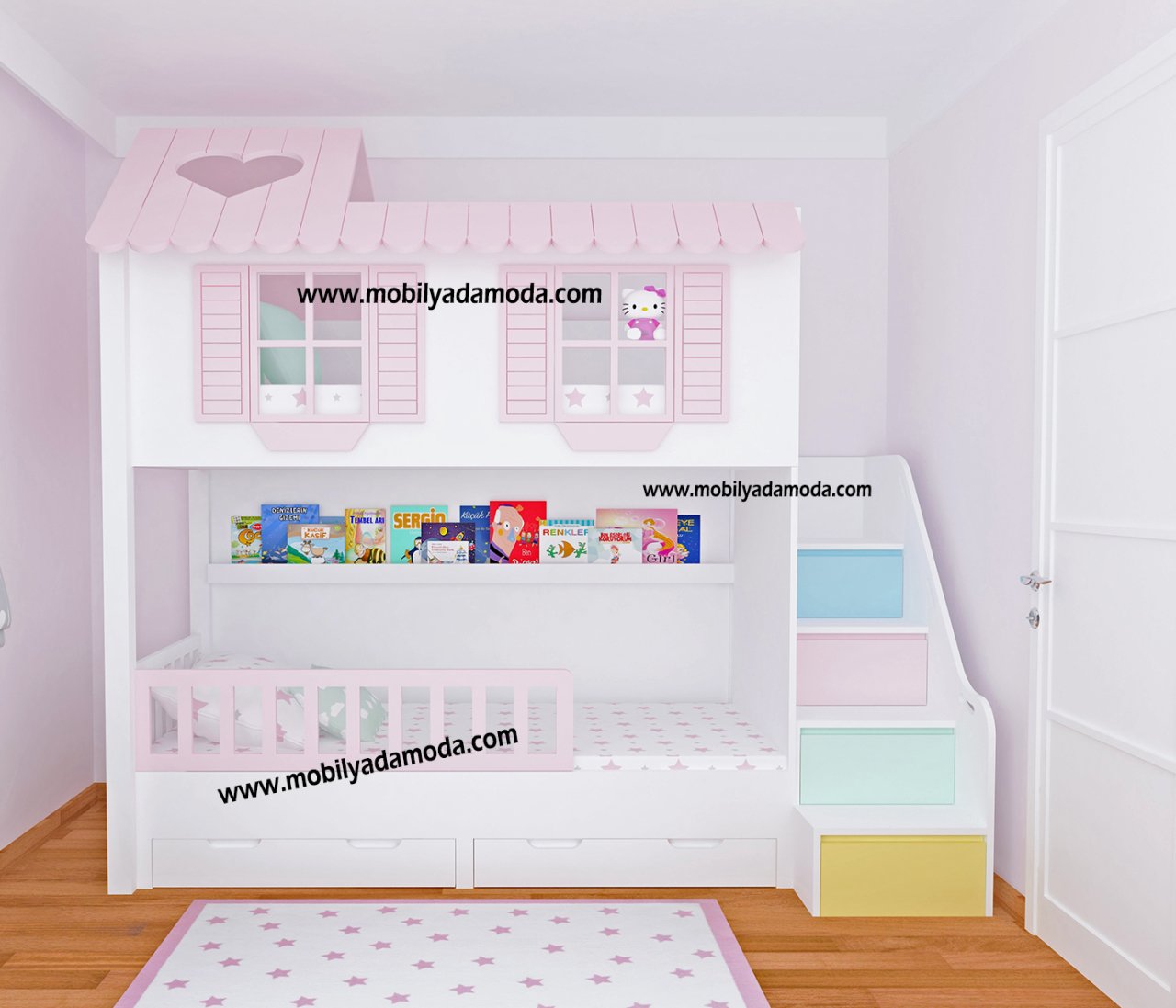 Özel Tasarım Ranzalı Çocuk Odası, Ceren'in Odası