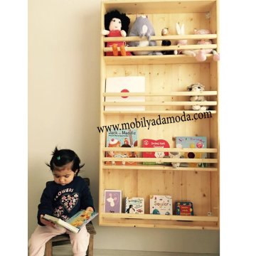 Montessori Duvara Monte Kitaplık 4 Raflı