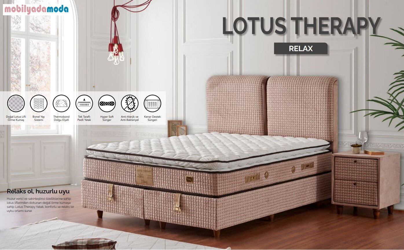 Yatak Odası & Baza Başlık Set - Moda Lotus Theraphy