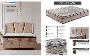 Yatak Odası & Baza Başlık Set - Moda Valentine