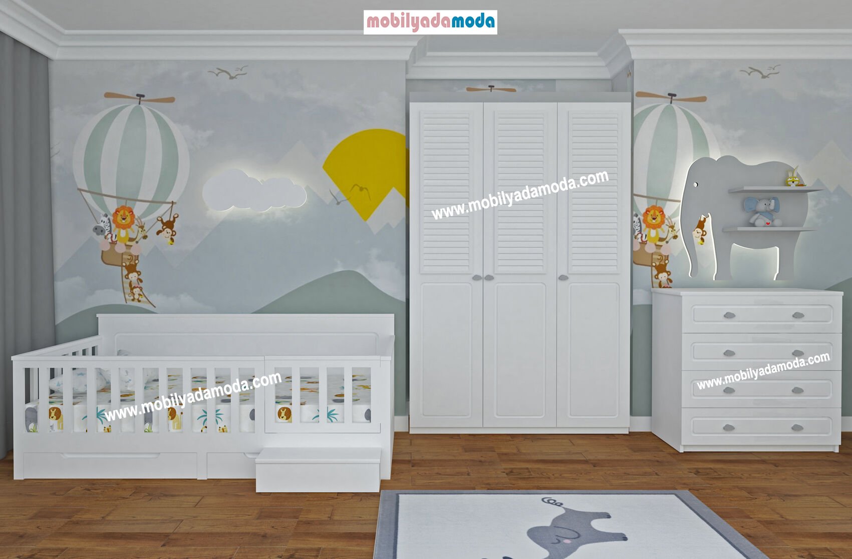 Montessori Bebek & Çocuk Odası -06 - Panjurlu