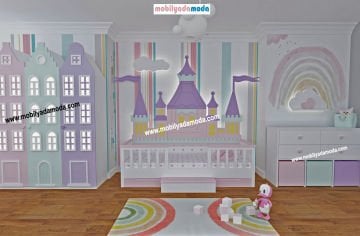 Montessori Bebek & Çocuk Odası -14- Şatolu Prenses Konsepti