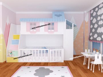 Özel Tasarım Ranzalı Çocuk Odası, Elif Beren' in Odası