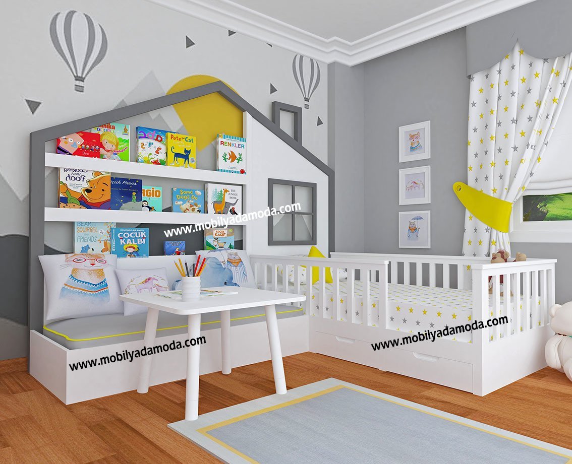 Sedirli Montessori Bebek&Çocuk Karyolası