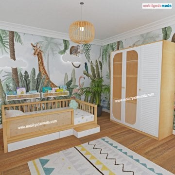 MobilyadaModa Montessori Ağaç& Hazeranlı Bebek&Çocuk Odası