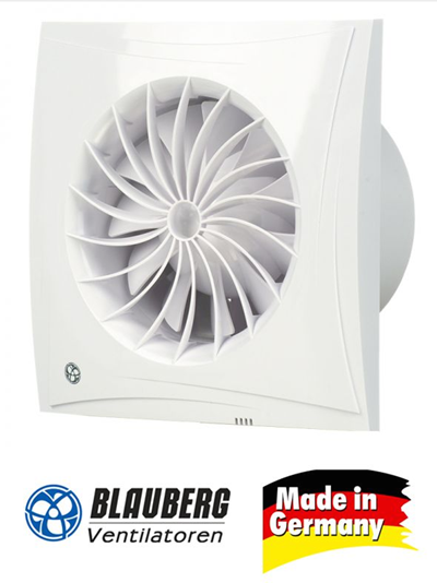 sileo-125t,  187 m³/h, 32db zaman ayarlı  sessiz ve yüksek verimli banyo fanları