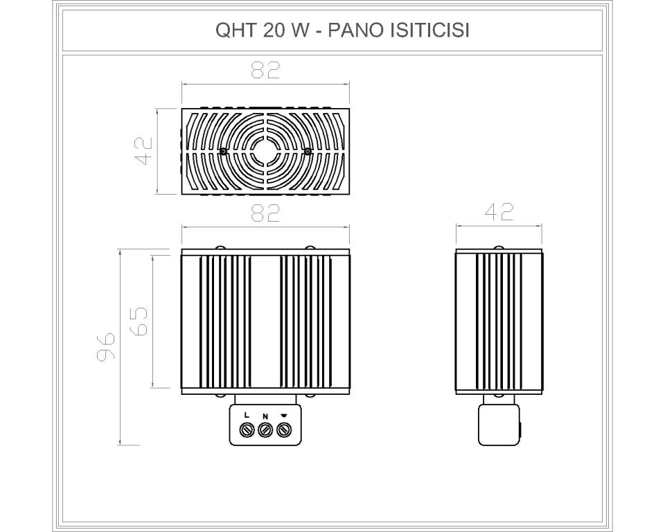 QHT 20 W | Pano Isıtıcısı | 110 - 240 V. | 20 Watt