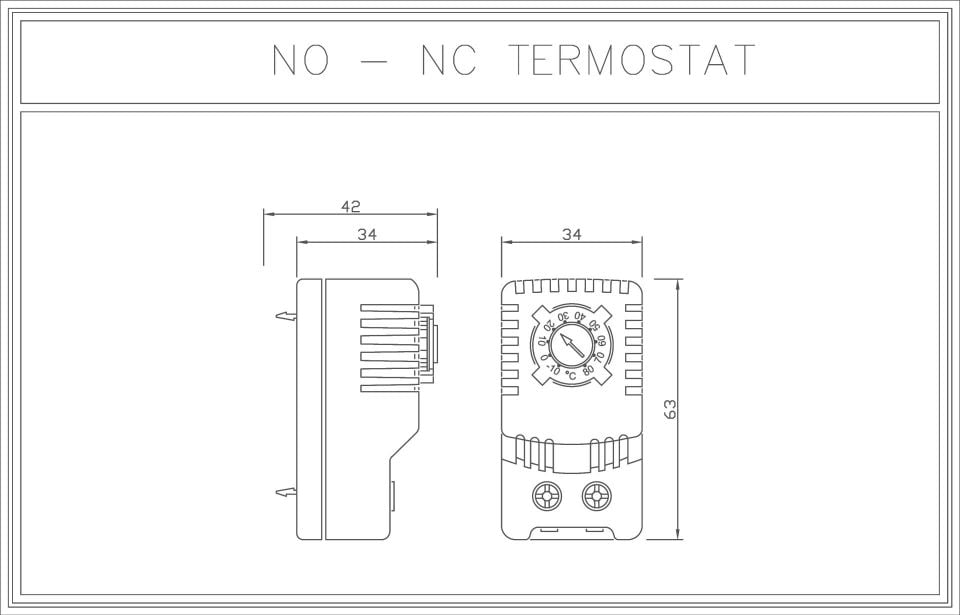 Qht-nc Pano Termostatı, Pano Isıtıcıları İçin