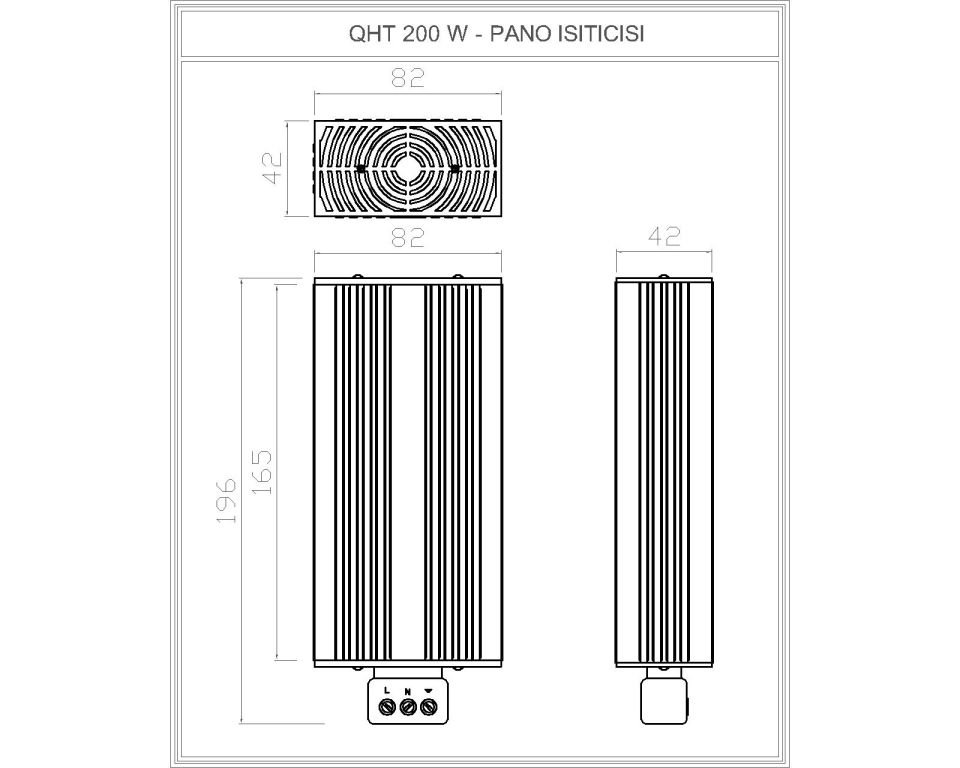 QHT 200 W | Pano Isıtıcısı | 110 - 240 V. | 200 Watt