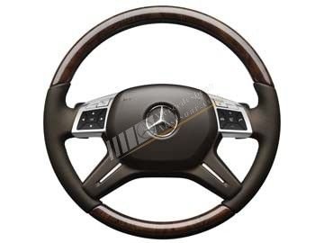 Mercedes Benz Gül Kaplama Ahşap Deri Direksiyon Kahverengi Titreşimli