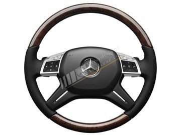 Mercedes Benz Gül Kaplama Ahşap Deri Direksiyon Siyah Titreşimli