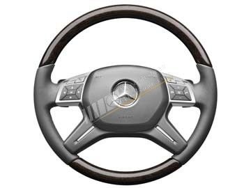 Mercedes Benz Okaliptüs Ahşap Deri Direksiyon Gri