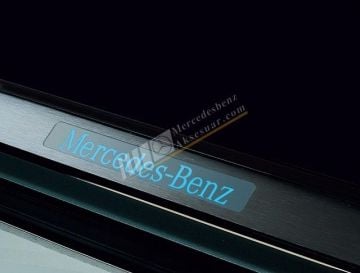 Mercedes Benz Krom Kapı Eşik Kaplaması Set 2 parça (ışık hariç)