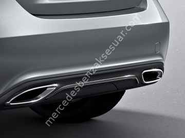 Mercedes Benz Arka tampon  Çift Çıkış Diffizör Karbon stil