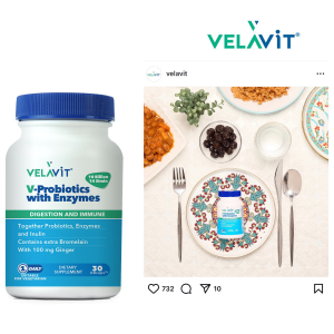 VELAVIT V-PROBIOTICS WITH ENZYMES 30 KAP