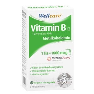 Wellcare Vitamin B12 Takviye Edici Gıda 5ml +/