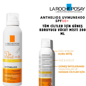 LA ROCHE POSAY ANTHELIOS TÜM CİLT TİPLERİ İÇİN GÜNEŞ KORUYUCU VÜCUT MİSTİ 200 ML