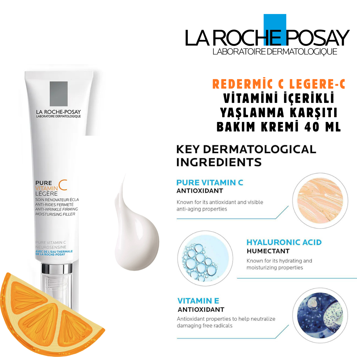 LA ROCHE POSAY C LIGHT YAŞLANMA KARŞITI BAKIM KREMİ 40 ML