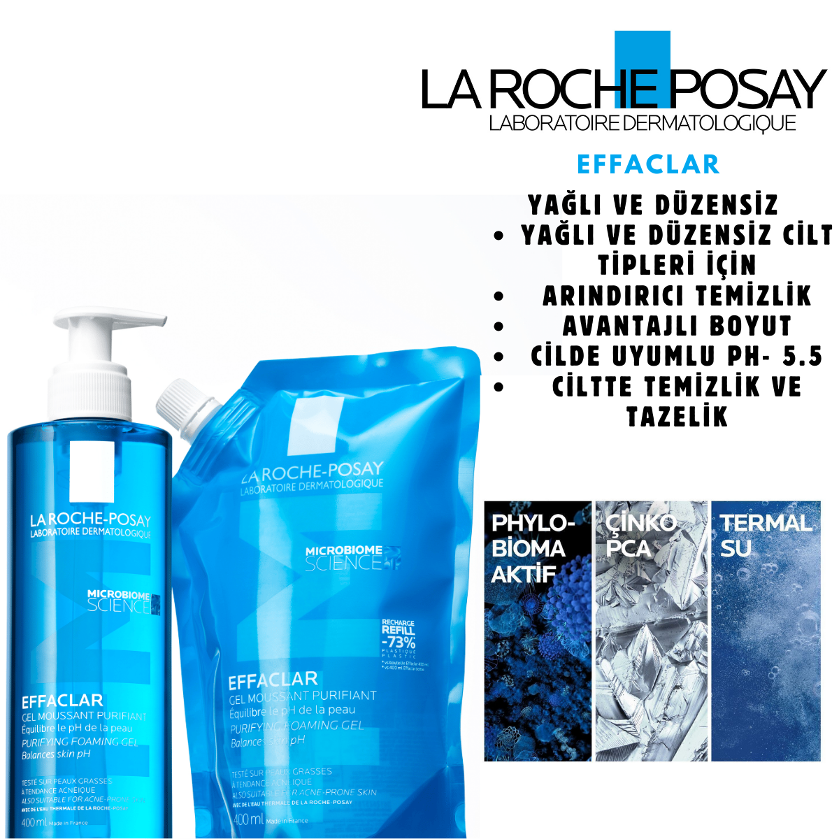 LA ROCHE POSAY EFFACLAR JEL 400 ML REFILL