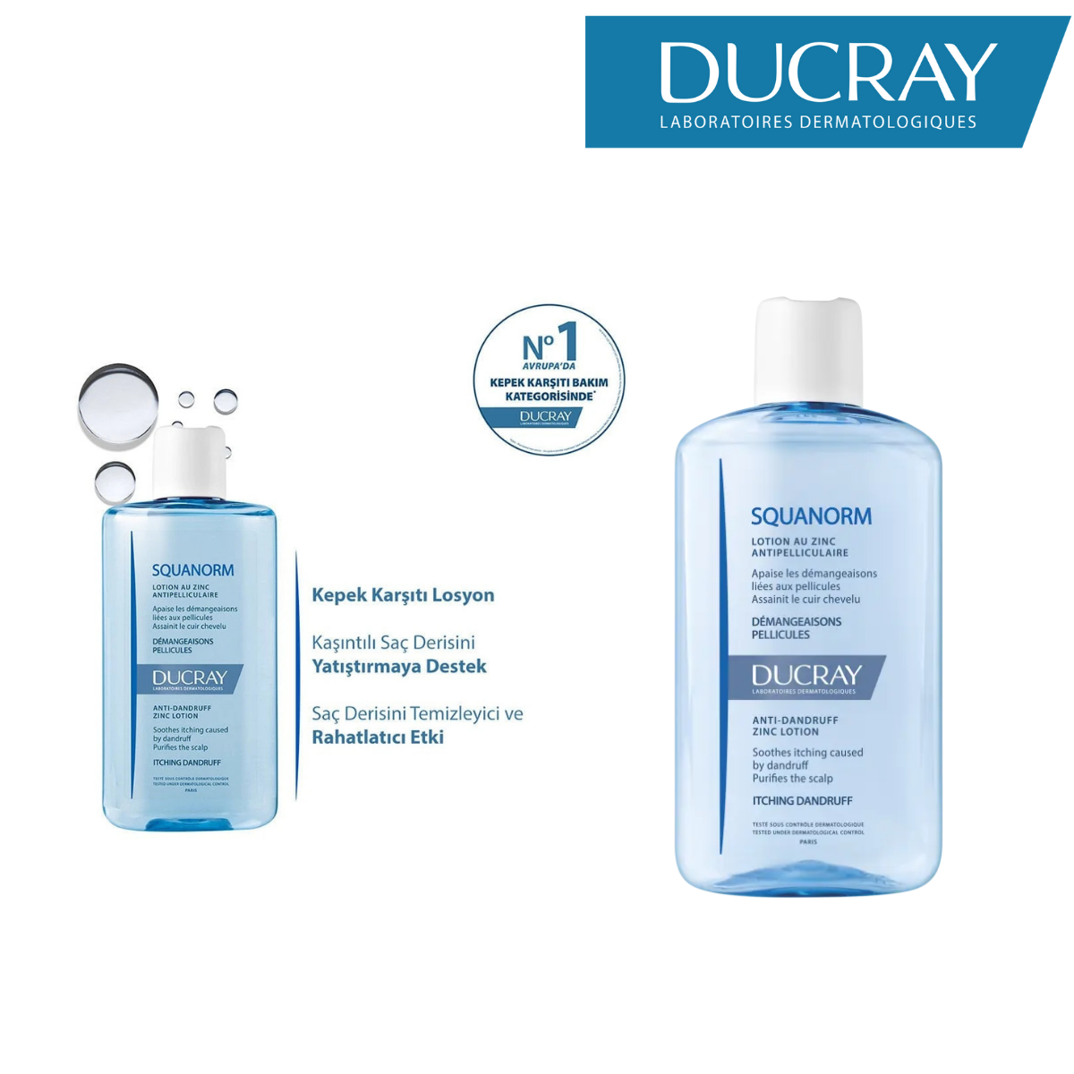 Ducray Squanorm Kepek Karşıtı Çinko İçeren Losyon 200 ml