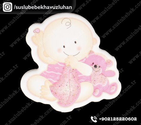 Büyük Mendilli Ayıcıklı Bebek Sticker 12'Lİ Paket