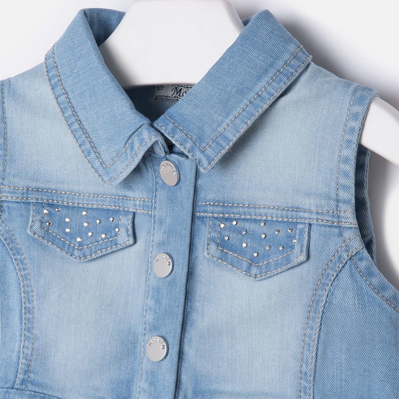 DENIM TÜLLÜ ELBİSE