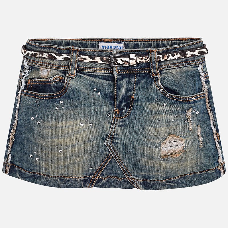 KEMERLİ DENIM ETEK