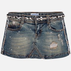 KEMERLİ DENIM ETEK