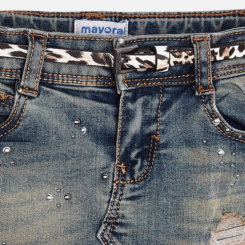 KEMERLİ DENIM ETEK