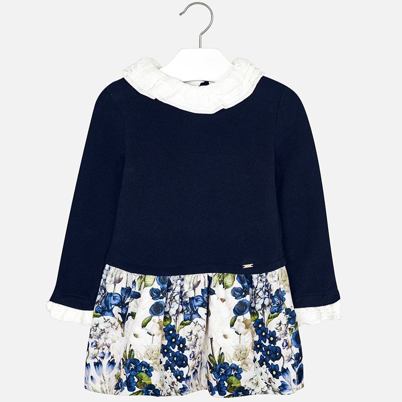 FLORAL ETEKLİ  ELBİSE