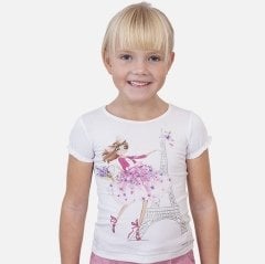 BASKILI KIZ T-SHIRT