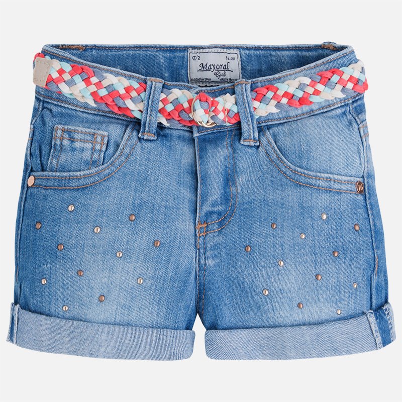DENIM KEMERLİ ŞORT