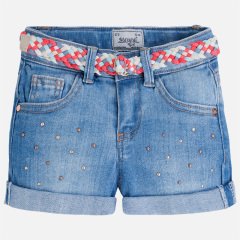 DENIM KEMERLİ ŞORT