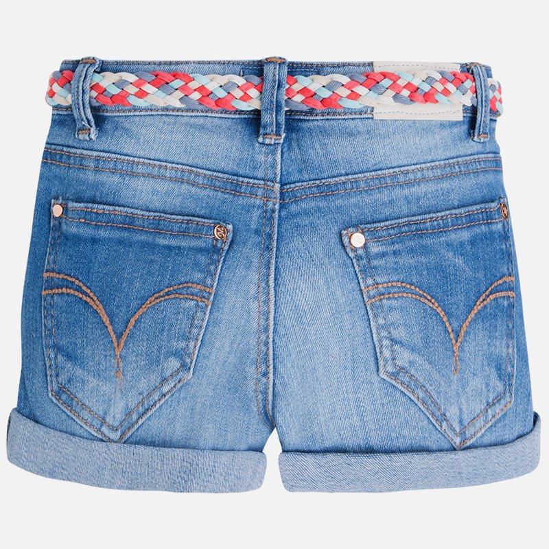 DENIM KEMERLİ ŞORT