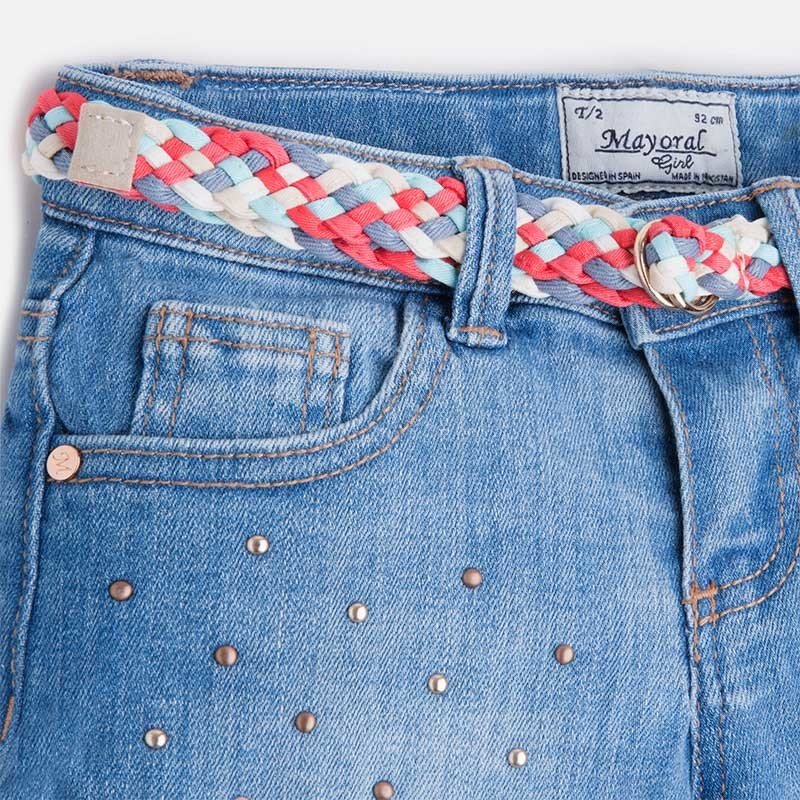 DENIM KEMERLİ ŞORT