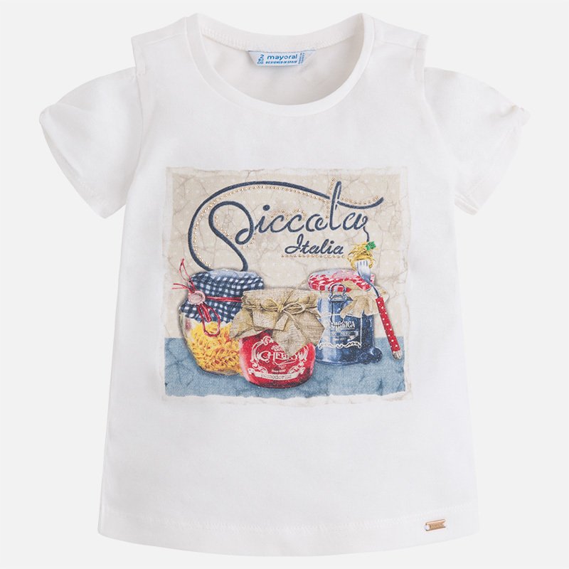 OMUZ DETAYLI  T- SHIRT